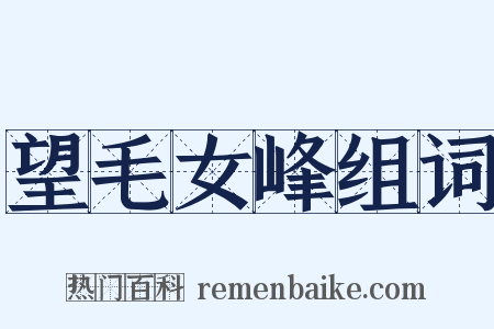 望毛女峰组词是什么意思的图片